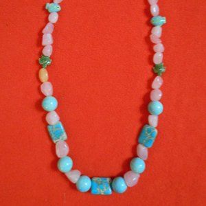 Hand made Rose quartz Necklace